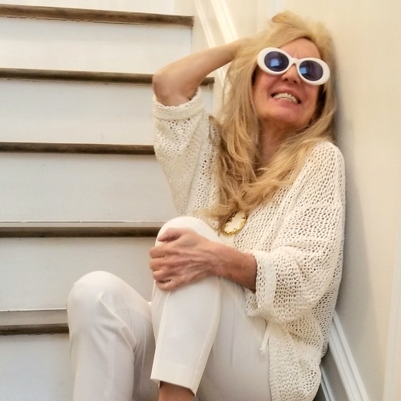 Tapemeasure NY Ex. Cond & Cleaned Fisherman Crochet Coverup Blouse, M, $25 - Picture 14 of 16